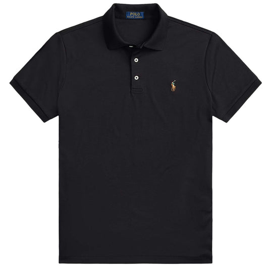Polo Ralph Lauren Custom Slim Fit Soft Cotton Polo Shirt - Black