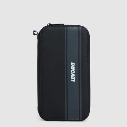Porta passaporto con zip "Piquadro x Ducati"