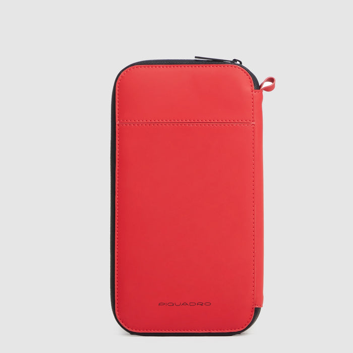 Porta passaporto con zip "Piquadro x Ducati"
