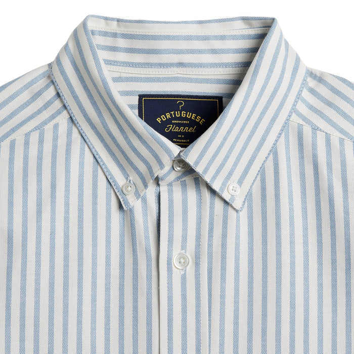 Portuguese Flannel Montebelo Stripe Shirt - Blue