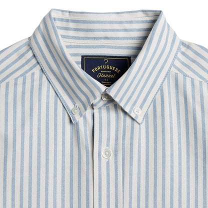 Portuguese Flannel Montebelo Stripe Shirt - Blue