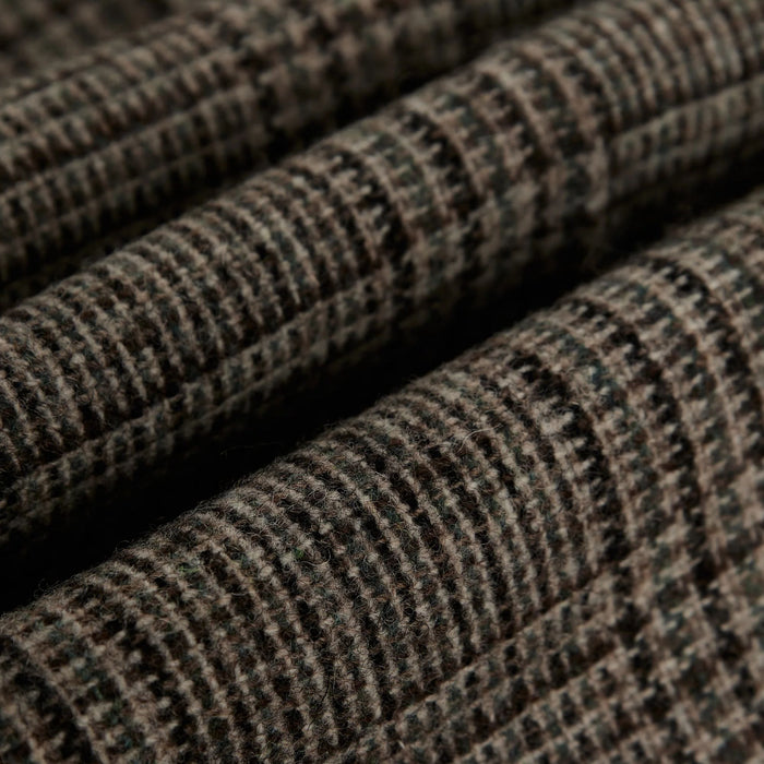 Portuguese Flannel Prince of Wales Single Pleat Trousers - Alton