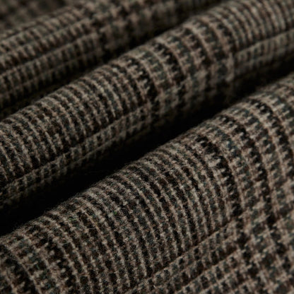 Portuguese Flannel Prince of Wales Single Pleat Trousers - Alton