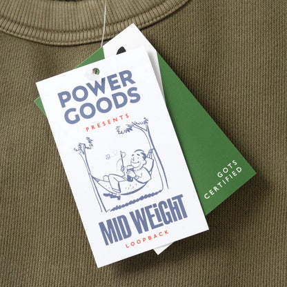 Power Goods Loopback Crewneck - Olive