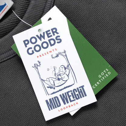 Power Goods Loopback Crewneck - Washed Black
