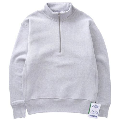 Power Goods Super Weight Quarter Zip - Heather Grey