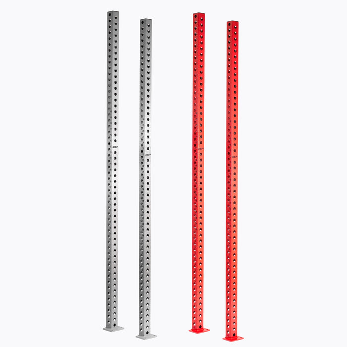 Set / 93" / Stainless Steel + Red