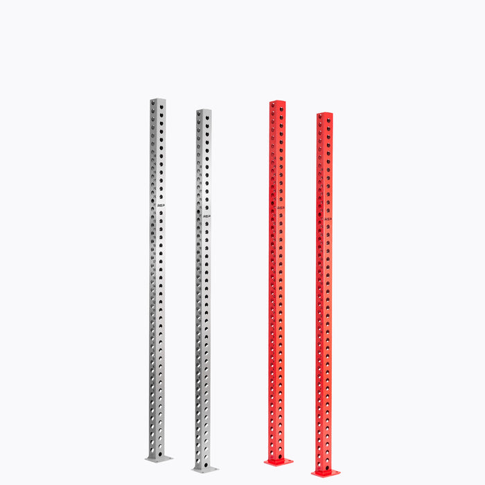 Set / 80" / Stainless Steel + Red