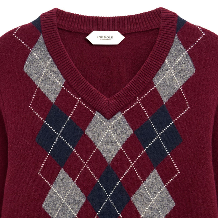Pringle of Scotland Argyle Jumper - Burgundy