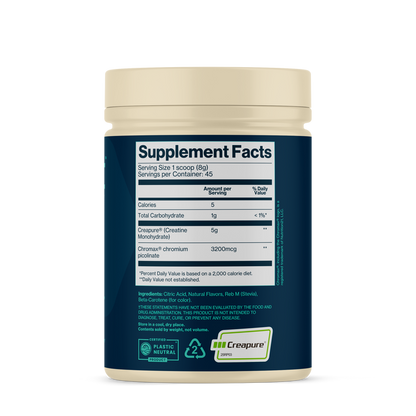 Supplement container with label showing 'Supplement Facts' on a white background
