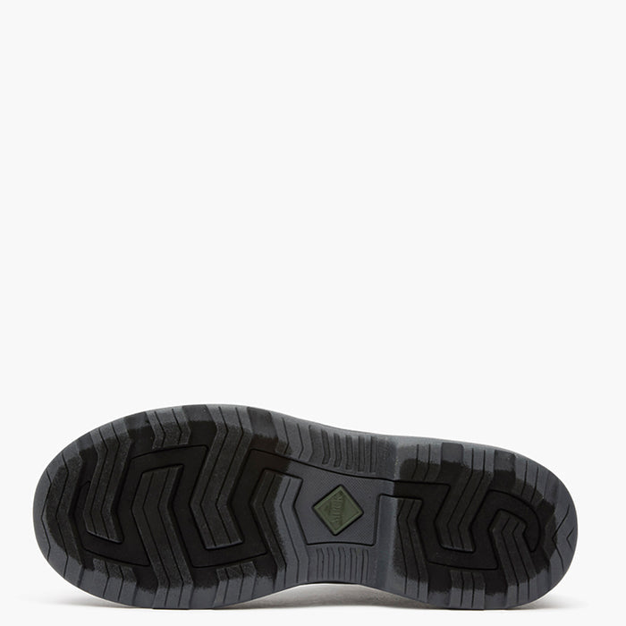Close-up of a black shoe sole on a white background