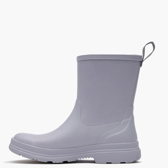 Light purple rain boot on a white background