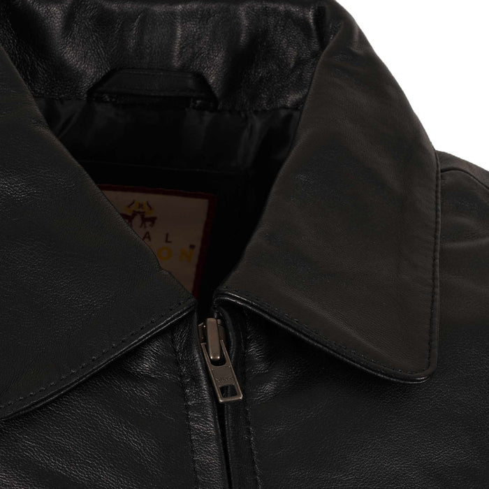 Real Hoxton Classic Leather Jacket - Black
