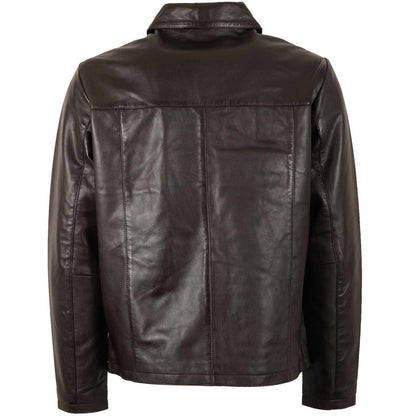 Real Hoxton Classic Leather Jacket - Brown
