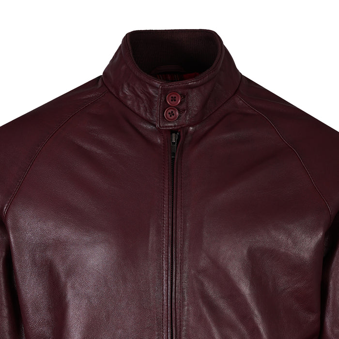 Real Hoxton Harington Leather Jacket - Burgundy