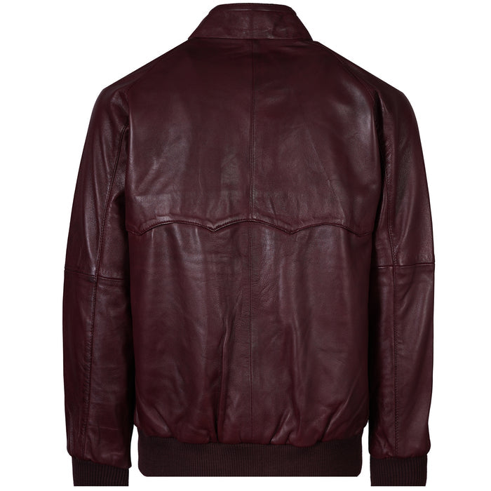 Real Hoxton Harington Leather Jacket - Burgundy