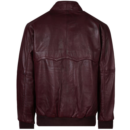 Real Hoxton Harington Leather Jacket - Burgundy