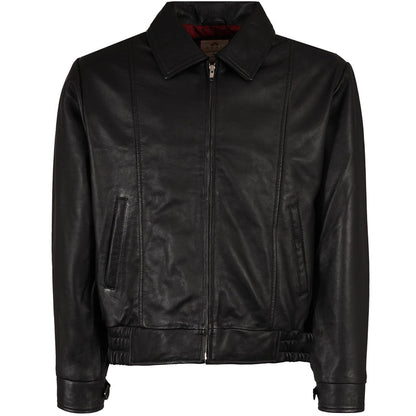 Real Hoxton Leather Gab Jacket - Black