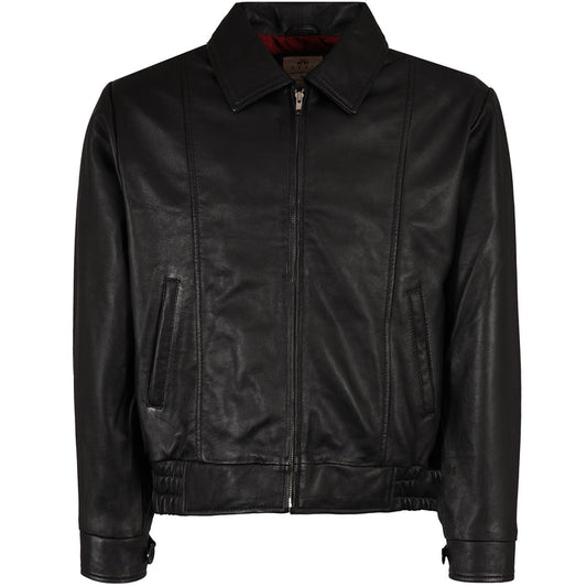 Real Hoxton Leather Gab Jacket - Black