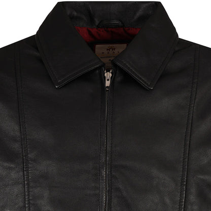 Real Hoxton Leather Gab Jacket - Black