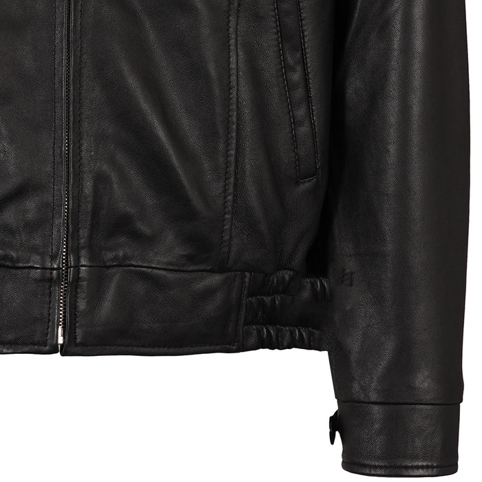 Real Hoxton Leather Gab Jacket - Black