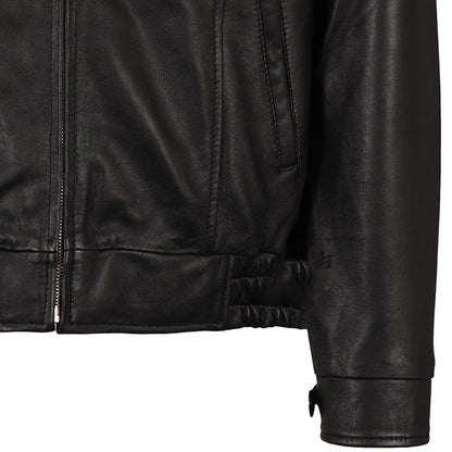 Real Hoxton Leather Gab Jacket - Black
