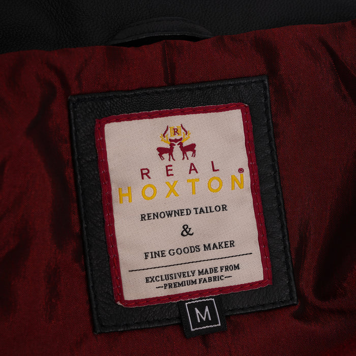 Real Hoxton Leather Gab Jacket - Black