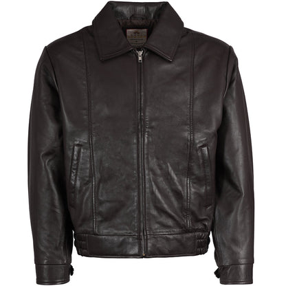 Real Hoxton Leather Gab Jacket - Brown