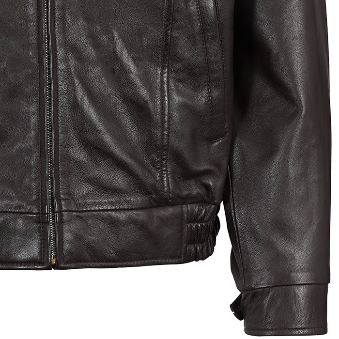 Real Hoxton Leather Gab Jacket - Brown