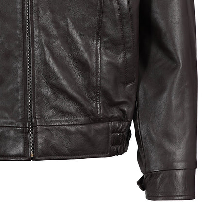 Real Hoxton Leather Gab Jacket - Brown