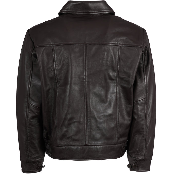 Real Hoxton Leather Gab Jacket - Brown