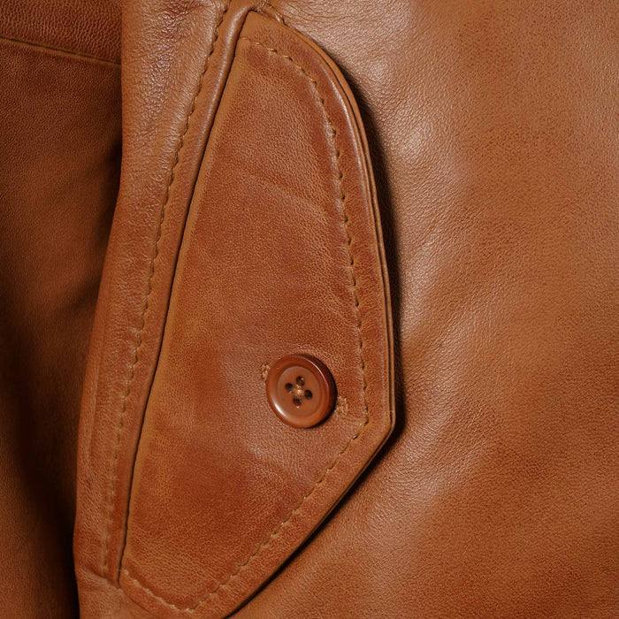 Real Hoxton Leather Harrington Jacket - Tan