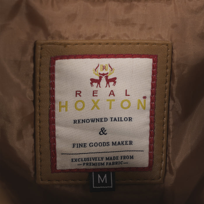 Real Hoxton Leather Reefer Jacket - Tan