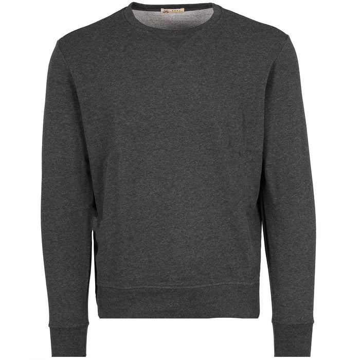 Real Hoxton Loopback Cotton Sweatshirt - Charcoal