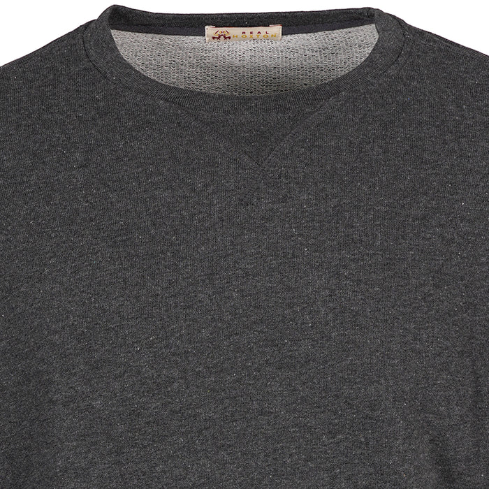 Real Hoxton Loopback Cotton Sweatshirt - Charcoal