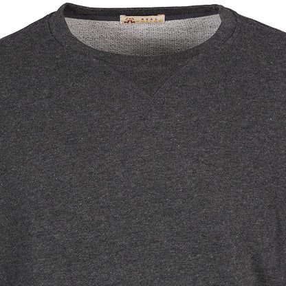 Real Hoxton Loopback Cotton Sweatshirt - Charcoal