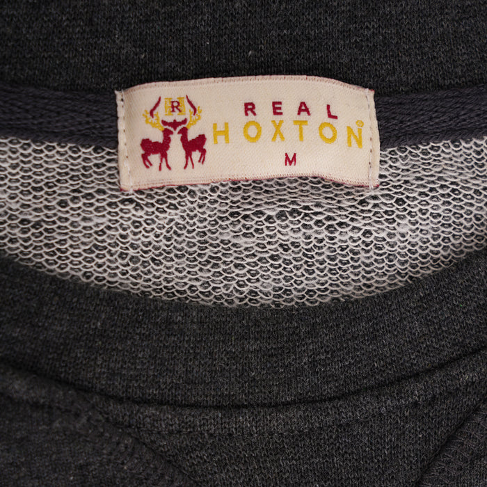 Real Hoxton Loopback Cotton Sweatshirt - Charcoal
