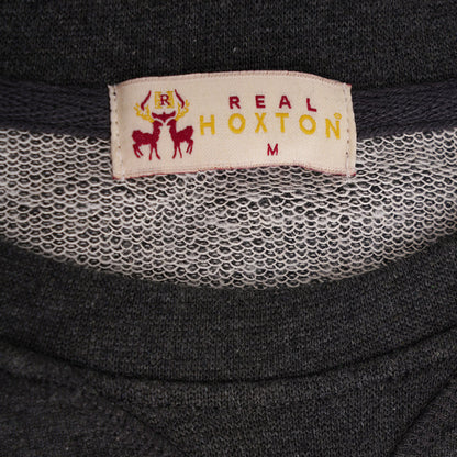 Real Hoxton Loopback Cotton Sweatshirt - Charcoal