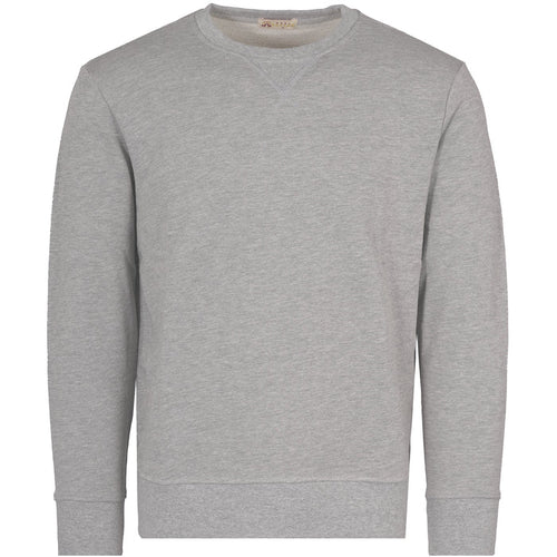 Real Hoxton Loopback Cotton Sweatshirt - Heather Grey