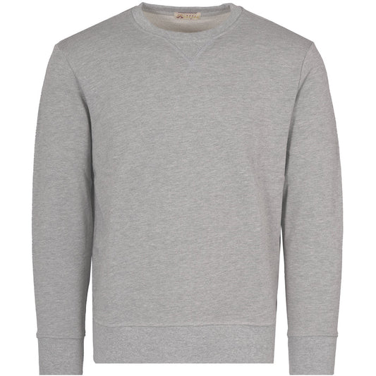 Real Hoxton Loopback Cotton Sweatshirt - Heather Grey