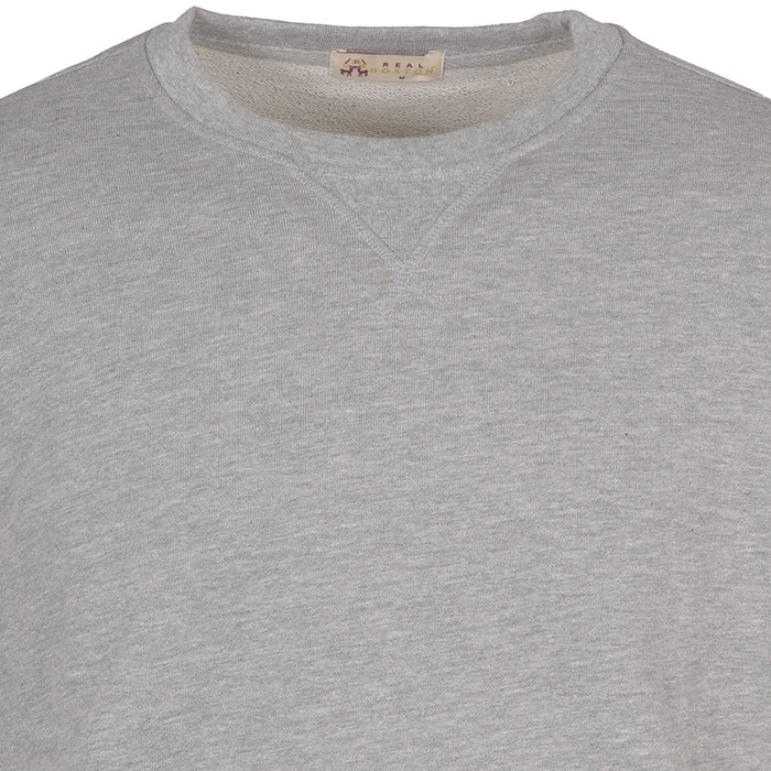 Real Hoxton Loopback Cotton Sweatshirt - Heather Grey