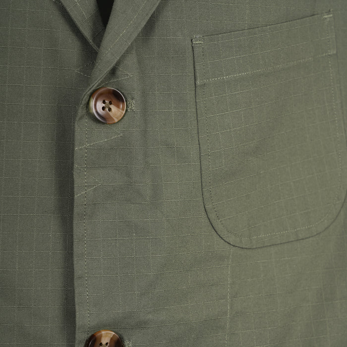 Real Hoxton Ripstop Engineer Jacket - Khaki Green