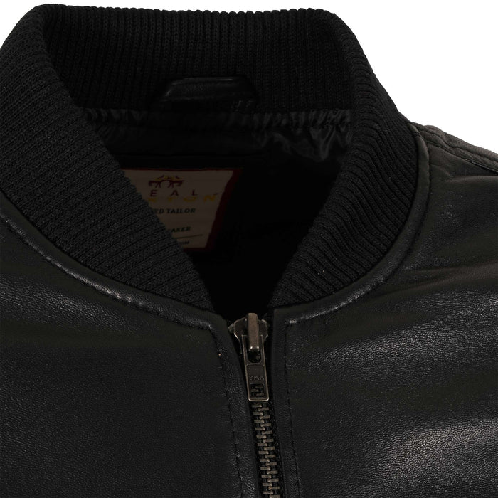 Real Hoxton Ryan Bomber Jacket - Black