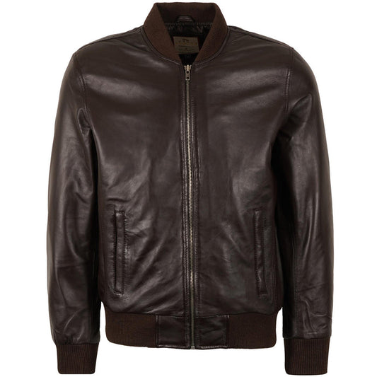 Real Hoxton Ryan Bomber Jacket - Brown