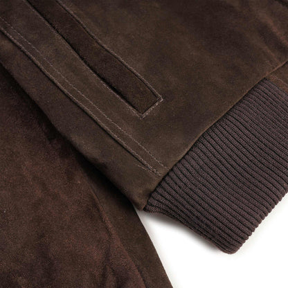 Real Hoxton Suede Bomber Jacket - Brown