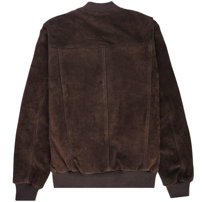 Real Hoxton Suede Bomber Jacket - Brown