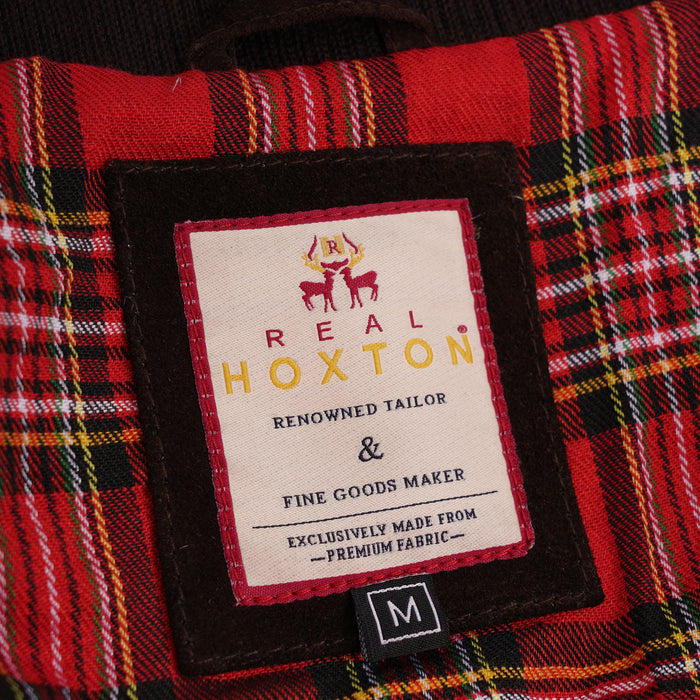 Real Hoxton Suede Harrington Jacket - Brown