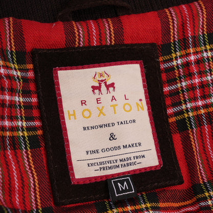 Real Hoxton Suede Harrington Jacket - Brown