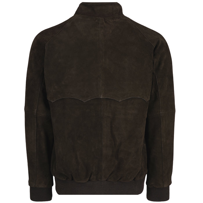 Real Hoxton Suede Harrington Jacket - Brown