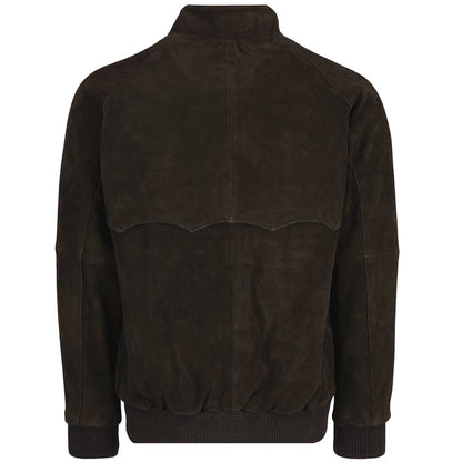 Real Hoxton Suede Harrington Jacket - Brown